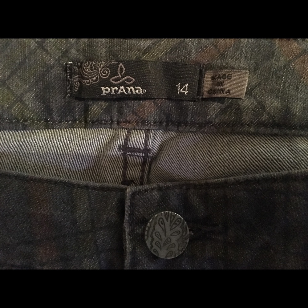 Prana Faded Black Plaid Ankle Zip Skinny Jeans - Picture 4 of 4